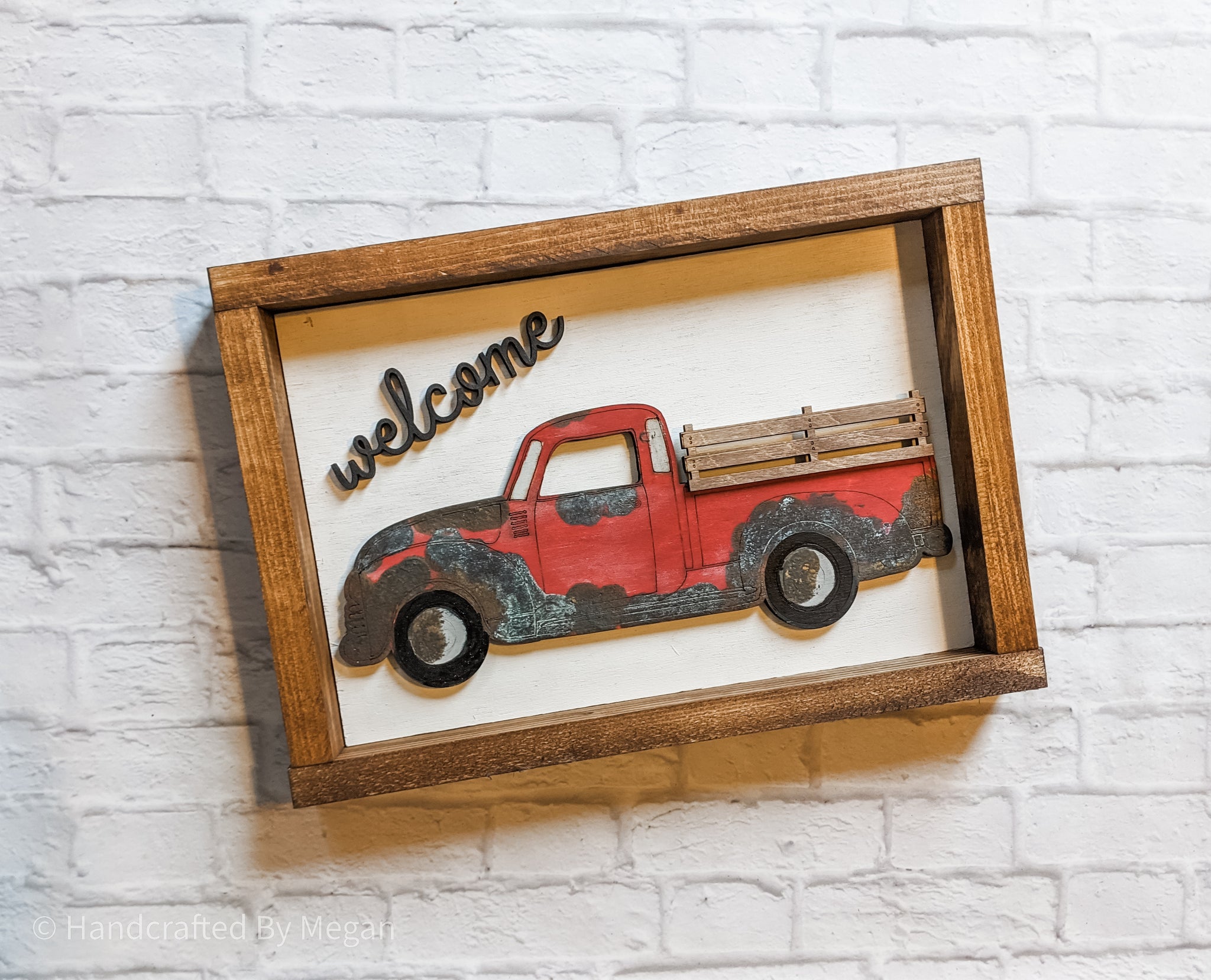 Interchangeable truck sign, Patina truck, vintage truck, summer, fall, spring, winter