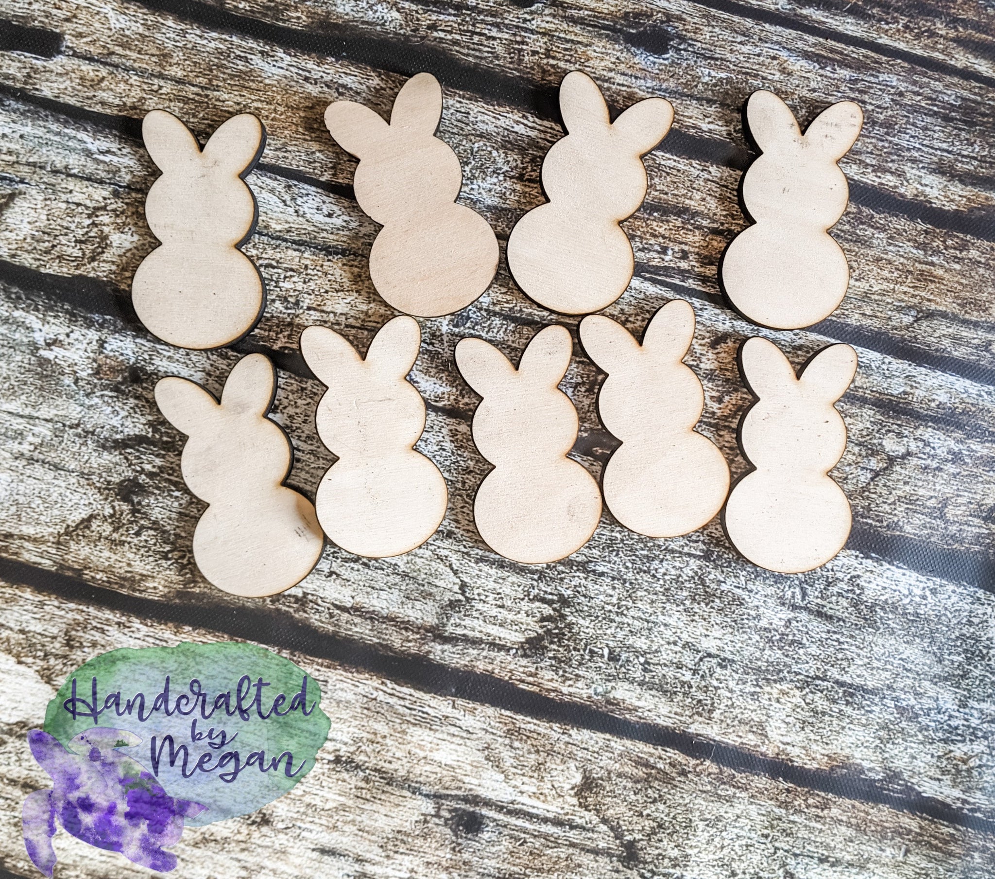 BUNNY SHAPE Unfinished 1/4" Wood - 5 inch Wooden Blanks- Wooden Shapes - laser cut shape - Easter crafts - Easter Kids Crafts