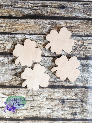 SHAMROCK SHAPE Unfinished 1/4" Wood - Wooden Blanks- Wooden Shapes - laser cut shape - St. Patrick's day crafts - Kids Crafts