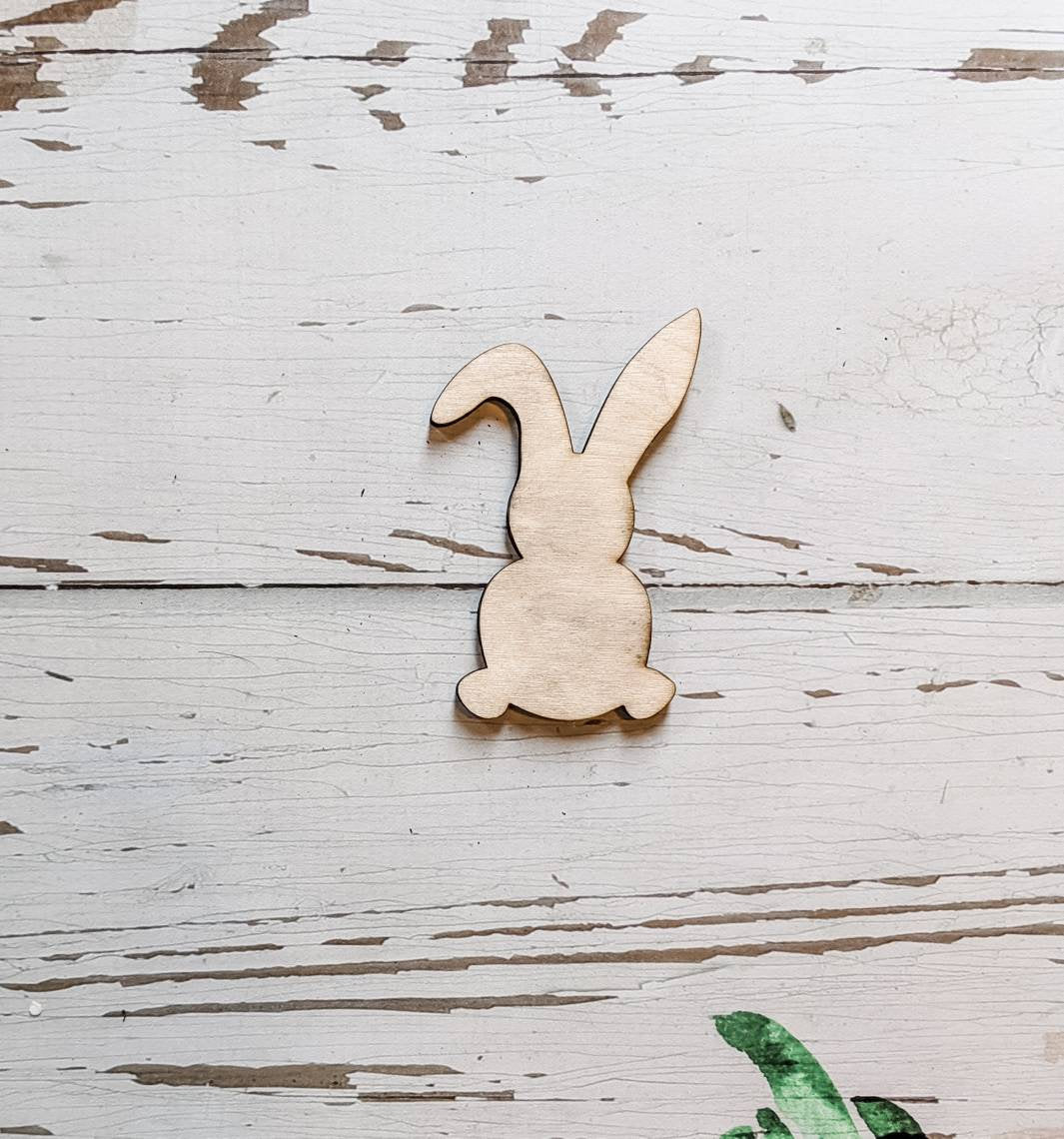 BUNNY SHAPE Unfinished 1/4" Wood - 3 inch -  Wooden Blanks- Wooden Shapes - laser cut shape - Easter crafts - Easter Kids Crafts