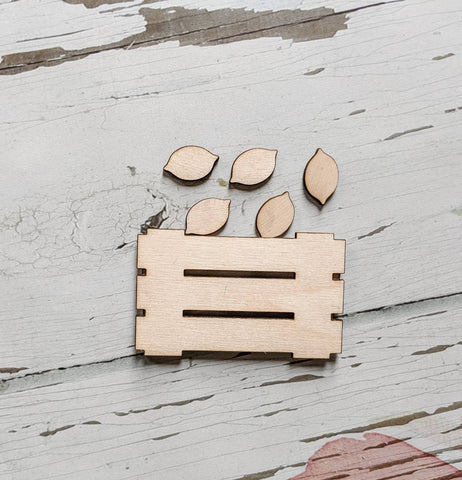 CRATE SHAPE - lemons - Unfinished 1/4" Wood - 2.5 inch - Wooden Blanks- Wooden Shapes - laser cut shape - Summer Crafts