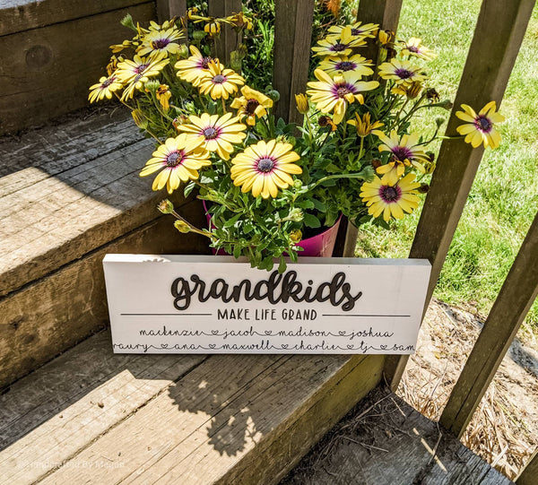 Grandkids Make Life Grand - Grandparents Gift - Personalized