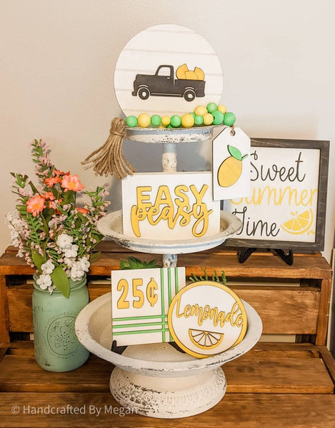 Lemon Tiered Tray Bundle, Home Decor Bundle