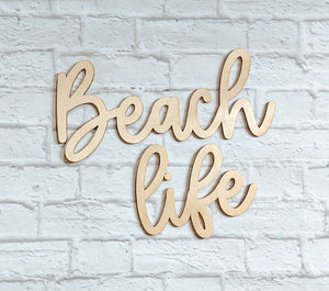 BEACH LIFE set - Various Sizes - Wooden Blanks- Wooden Shapes - laser cut shape - Fall crafts