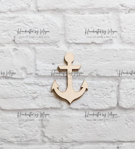 Anchor Cut Out - Various Sizes - Summer Blanks - Wooden Blanks- Wooden Shapes - laser cut shape